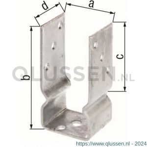 GAH Alberts U-paalhouder type 451 verzinkt 71x150 mm 217600