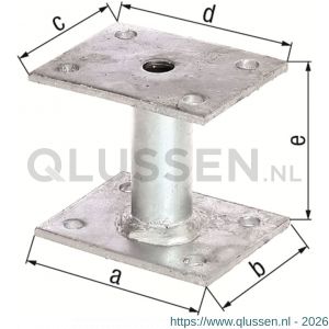 GAH Alberts paalhouder verzinkt diameter 42 mm 100x100 mm 219802