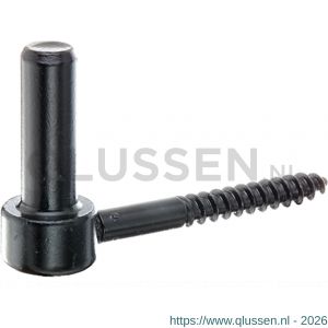 GAH Alberts inschroefduim J-haak zwart dompellak 16x110 mm 306632