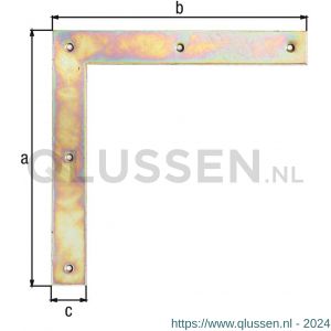 GAH Alberts poorthoek geel verzinkt 200x200x30 mm 312558