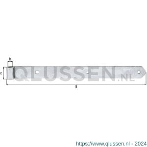 GAH Alberts heng recht afgerond geel verzinkt 800 mm diameter 16 mm 314309