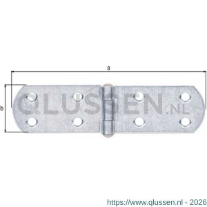 GAH Alberts staart kistscharnier geel verzinkt 175x35x2 mm 315627