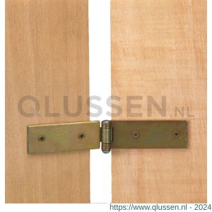 GAH Alberts staart kistscharnier licht geel verzinkt 400x35x2,5 mm 315900