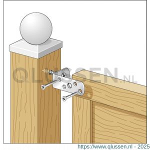 GAH Alberts vlechtschermsteun houder L-vorm geel verzinkt 115x31,5 mm 213237