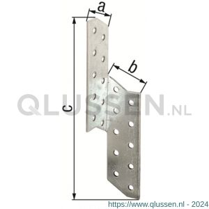 GAH Alberts sparanker rechts verzinkt 32x32x210 mm set 25 stuks 331054