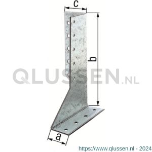 GAH Alberts balkdrager type A rechts verzinkt 25x140 mm 331504