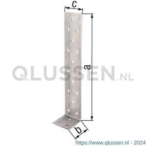 GAH Alberts plat staalanker verzinkt 205x40x40 mm 332105