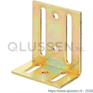 GAH Alberts stelhoek verstelbaar langgat geel verzinkt 40x77x65 mm 332754