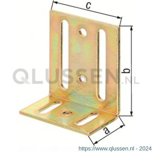 GAH Alberts stelhoek verstelbaar langgat geel verzinkt 40x77x65 mm 332754