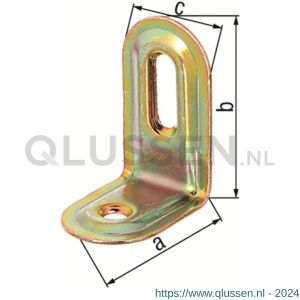 GAH Alberts stelhoek ingeperst langgat verzinkt 28x40x22 mm 332785