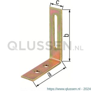 GAH Alberts stelhoek verstelbaar langgat wit 65x80x20 mm 332815