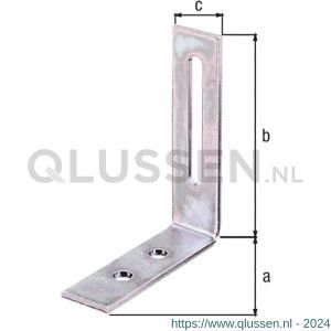 GAH Alberts stelhoek verstelbaar langgat geel verzinkt 65x80x20 mm 332808