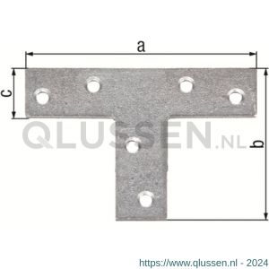 GAH Alberts verbindingsplaat sendzimir verzinkt 140x110x30 mm 335052