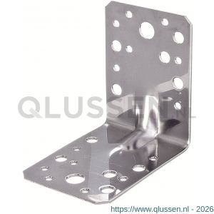 GAH Alberts hoekanker met ril sterk-rib wit RVS 90x90x65 mm 335250