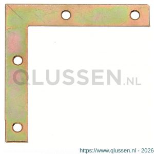 GAH Alberts meubelhoek geel verzinkt 75x75x12 mm set 8 stuks 337018