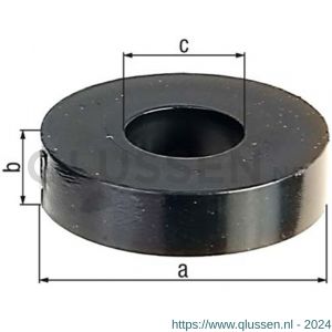 GAH Alberts afstandshuls PVC zwart 20x5-10-20-30 mm set per 5 stuks 338725