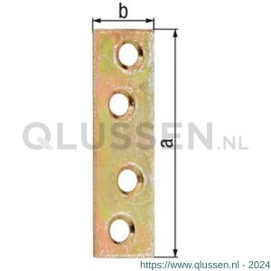 GAH Alberts verbindingsplaat geel verzinkt 80x15 mm set 8 stuks 336486