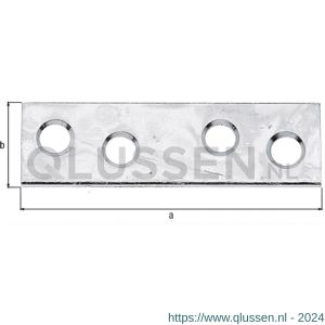 GAH Alberts verbindingsplaat geel verzinkt 80x15 mm 339265