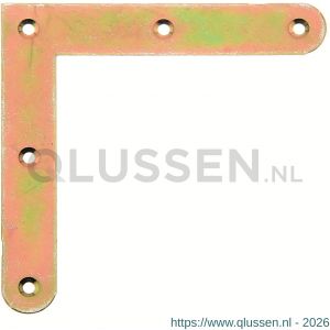GAH Alberts raamhoek afgeronde hoek geel verzinkt 120x120x20 mm 339739