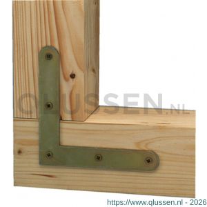 GAH Alberts raamhoek afgeronde hoek geel verzinkt 120x120x20 mm 339739