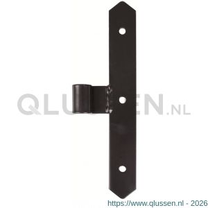 GAH Alberts draailuik-midden heng T-model centraal zwart lak 16x250 mm 340551