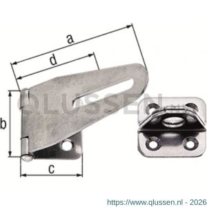 GAH Alberts kistoverval veiligheidssluiting RVS 83 mm 361426