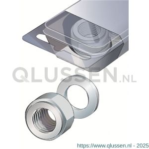 GAH Alberts moer en sluitring RVS M6 set 10 stuks 484248