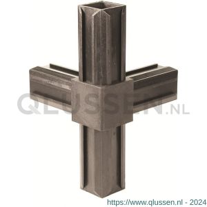 GAH Alberts XD-buisverbinder T-stuk haakse afloop zwart voor 20x20 mm 426385