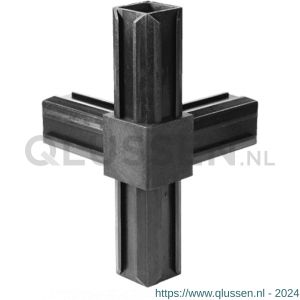 GAH Alberts XD-buisverbinder T-stuk haakse afloop zwart voor 20x20 mm 426385