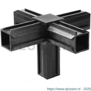 GAH Alberts XD-buisverbinder kruisstuk met 1 haakse aansluiting PVC voor 20x20 mm 426408