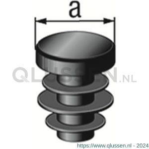 GAH Alberts stop ronde buis voor boorgat PVC zwart diameter 25 set 2 stuks 426682