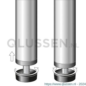 GAH Alberts stelschroef PVC zwart M8 20x20 mm SB set 4 stuks 426873