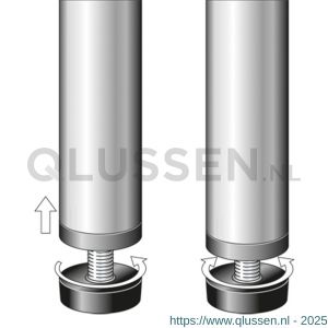 GAH Alberts stelschroef PVC zwart M8 30x25 mm SB set 4 stuks 426880