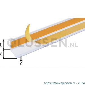 GAH Alberts hoekprofiel zelfklevend PVC RVS optiek 20x20x1,5 mm 2,6 m 432966