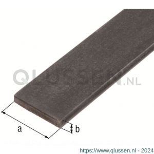 GAH Alberts platte stang staal ruw warmgewalst 30x6 mm 1 m 432614
