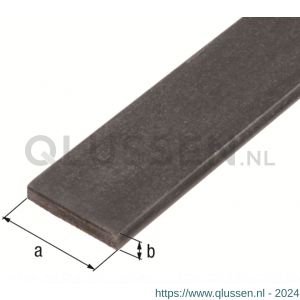 GAH Alberts platte stang staal ruw warmgewalst 20x4 mm 2 m 430085