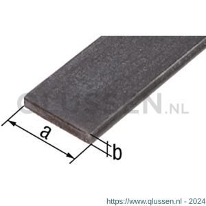 GAH Alberts platte stang staal ruw gezogen 20x2 mm 1 m 433277