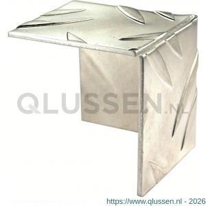 GAH Alberts hoekbeschermer profiel ribbel relief aluminium blank 29,5x29,5 mm 467661