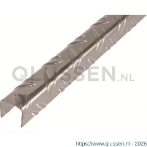GAH Alberts U-profiel ribbel aluminium 23,5x23,5 mm 1 m 468880