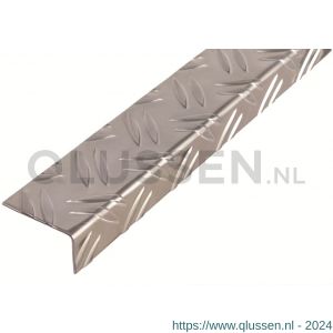 GAH Alberts hoekprofiel ribbel aluminium blank 43,5x23,5 mm 1 m 468903