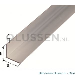 GAH Alberts hoekprofiel aluminium blank 50x50x3,0 mm 2,6 m 470005