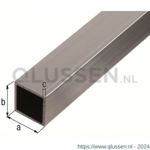 GAH Alberts vierkante buis aluminium blank 15x15x1,0 mm 2,6 m 470340