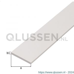 GAH Alberts platte stang PVC wit 40x3 mm 2 m 477035