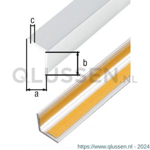 GAH Alberts hoekprofiel zelfklevend aluminium chroom 30x30x1 mm 2 m 488574