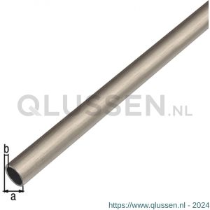 GAH Alberts ronde buis aluminium RVS optiek donker 15x1 mm 1 m 488697