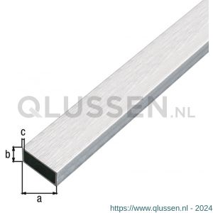 GAH Alberts rechthoekige buis aluminium RVS optiek licht 20x10x1 mm 2 m 488857