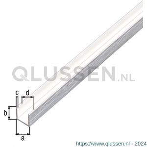 GAH Alberts U-profiel aluminium RVS optiek licht,15x10x15x1 mm 1 488963