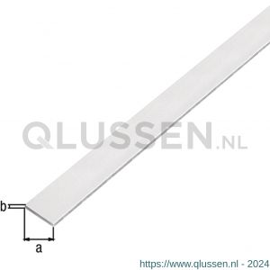 GAH Alberts platte stang zelfklevend aluminium kogelgestraald zilver 15x2 mm 1 m 489168