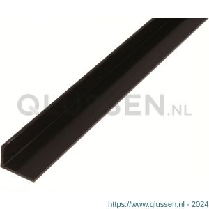 GAH Alberts hoekprofiel PVC zwart 40x10x2 mm 2,6 m 499853