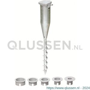 GAH Alberts inschroef paalvoet verzinkt 570 mm 610227